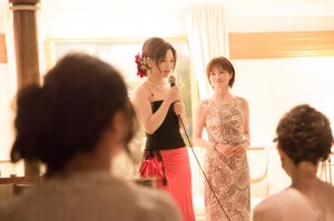 うるおい美漢茶２周年パーティー　うるおい美人ファンスピーチ　樋口智香子さん